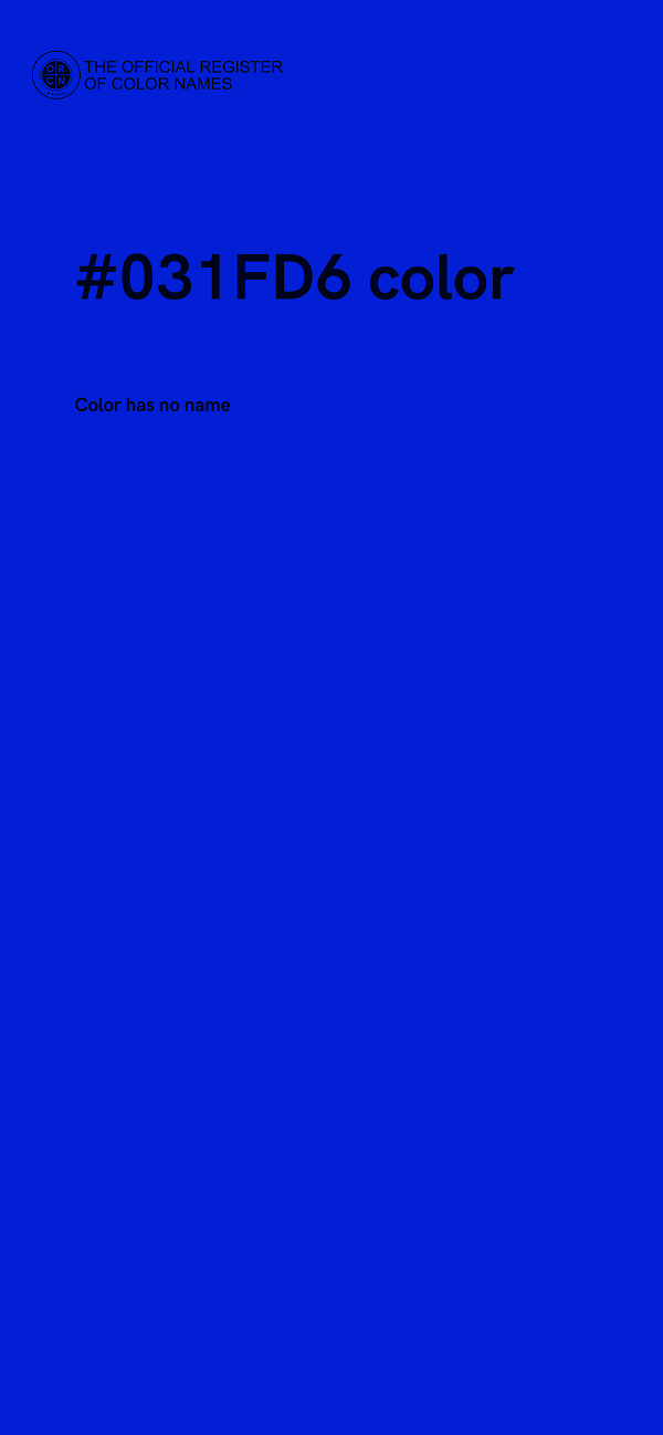 #031FD6 color image