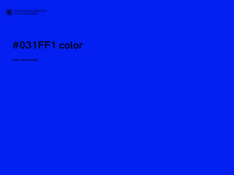 #031FF1 color image
