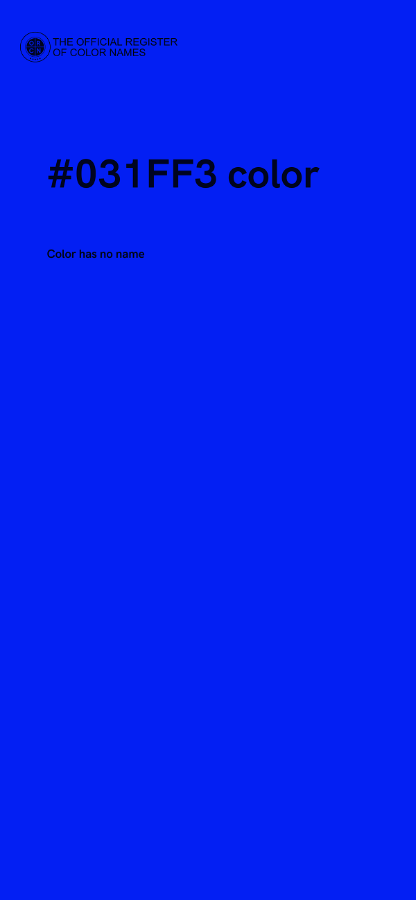#031FF3 color image