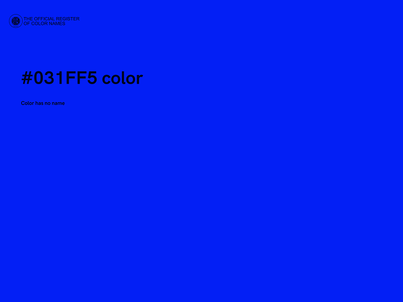 #031FF5 color image