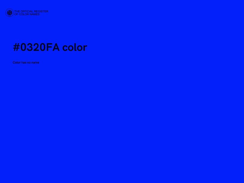 #0320FA color image