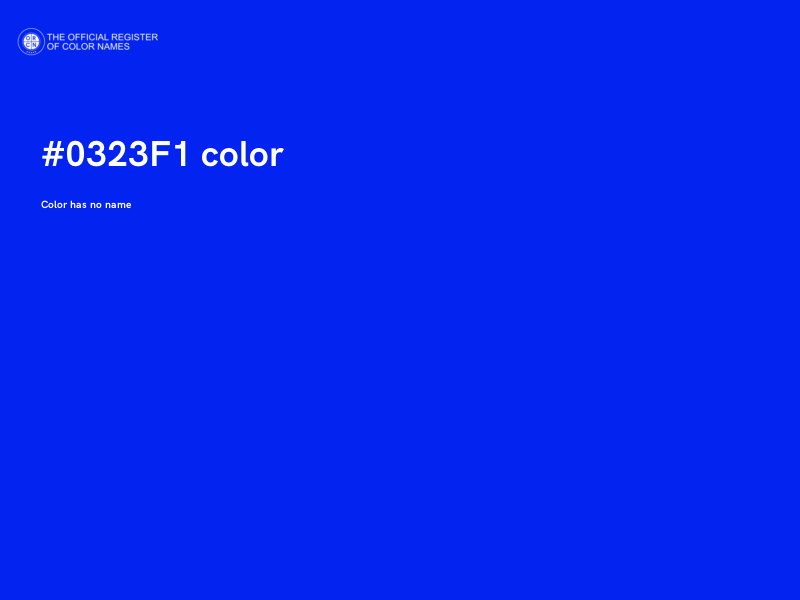 #0323F1 color image