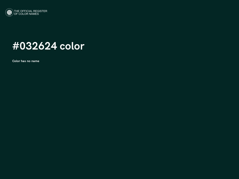 #032624 color image