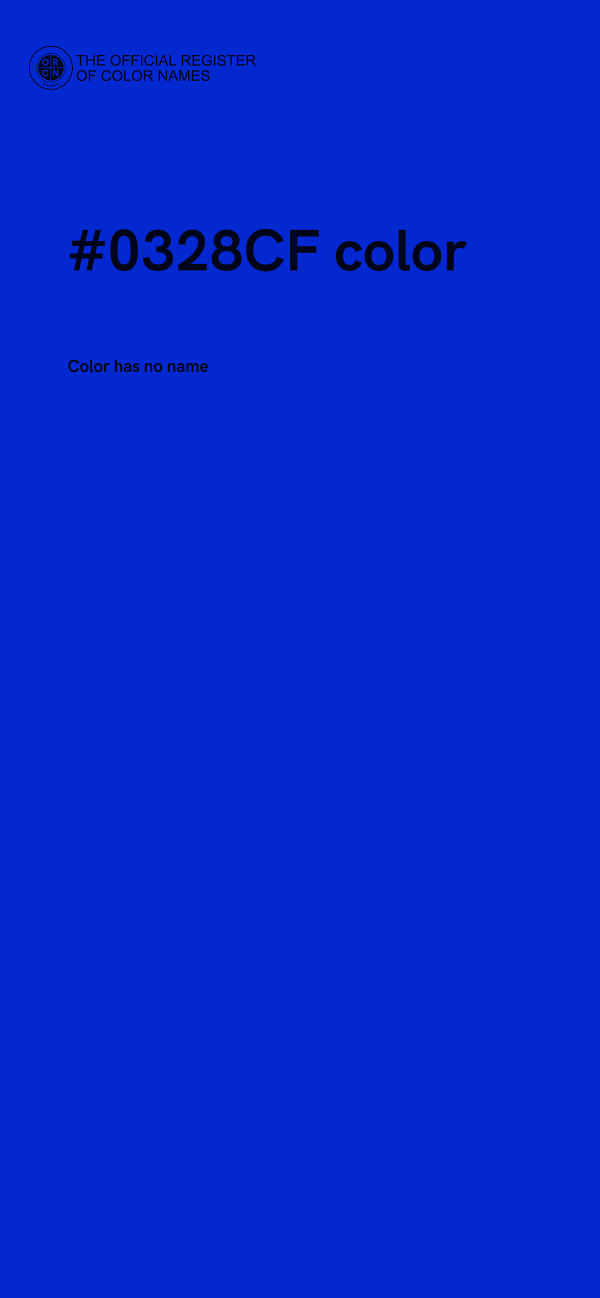#0328CF color image