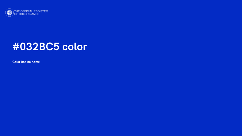 #032BC5 color image