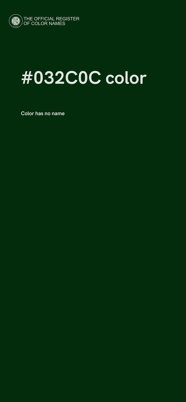#032C0C color image