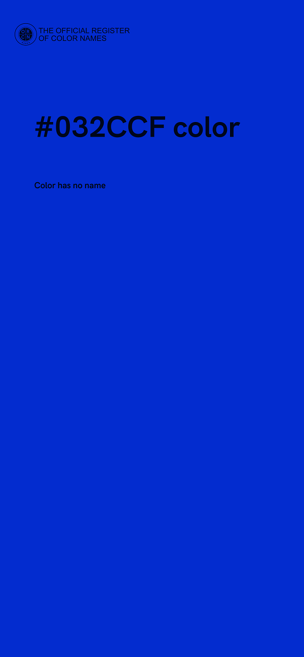 #032CCF color image