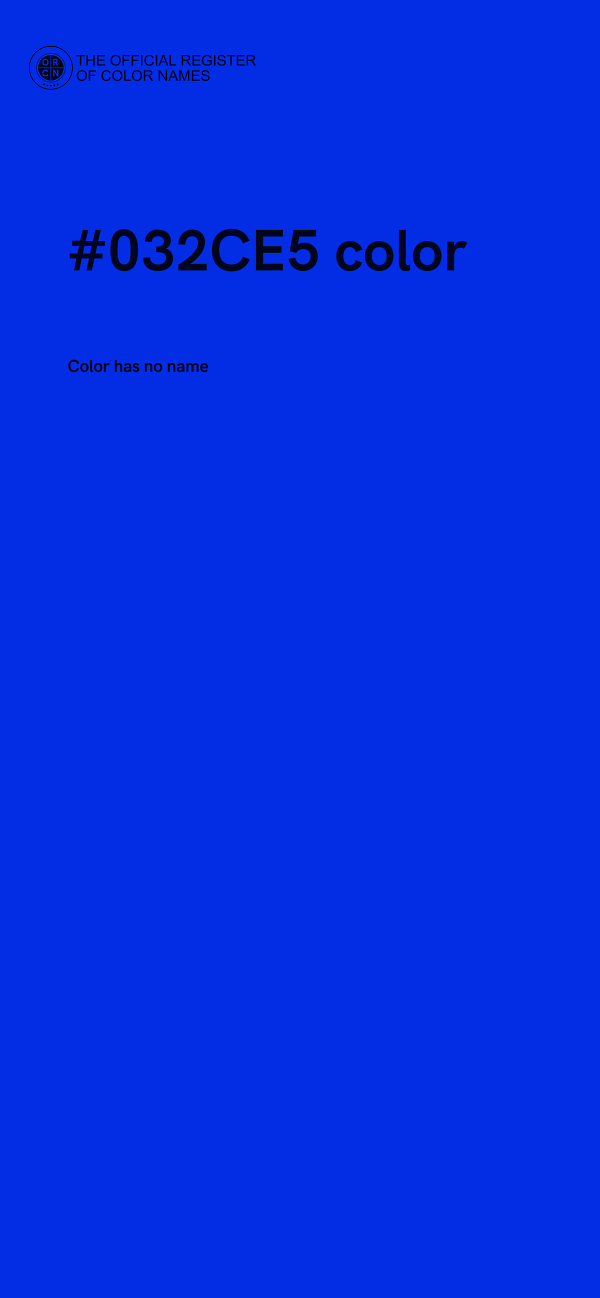 #032CE5 color image