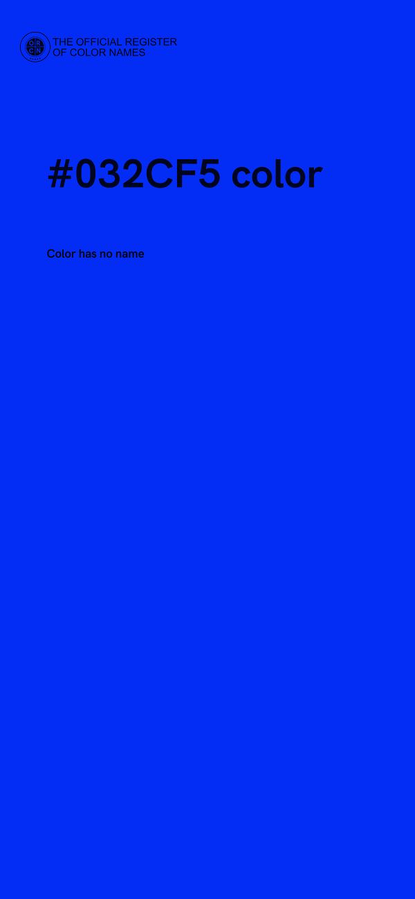 #032CF5 color image