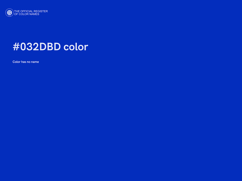 #032DBD color image