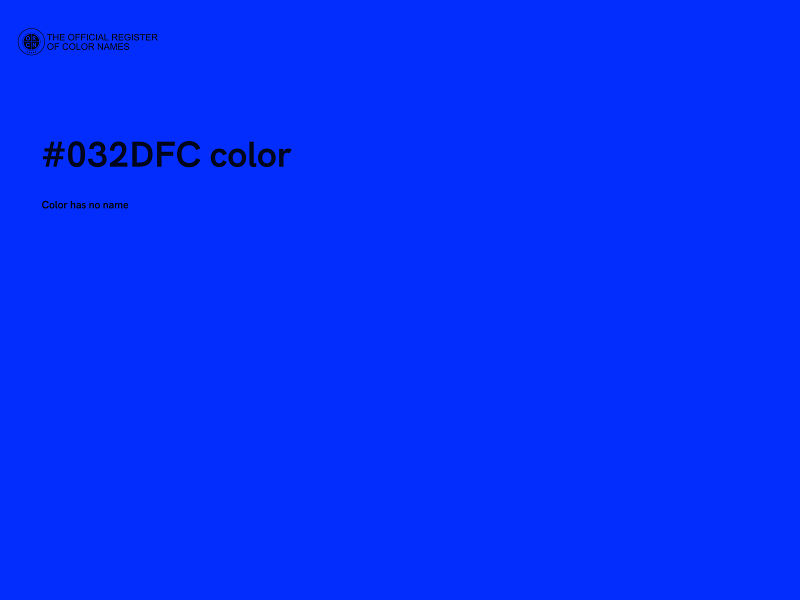 #032DFC color image