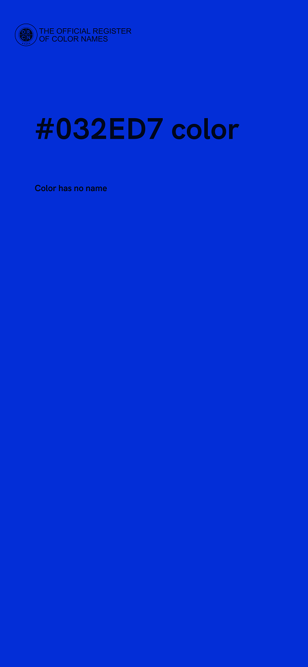 #032ED7 color image