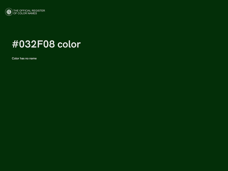 #032F08 color image