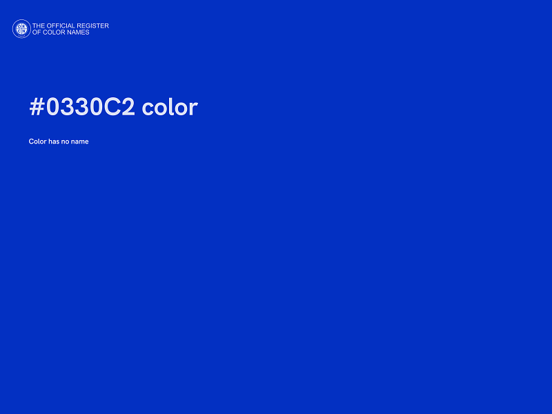 #0330C2 color image