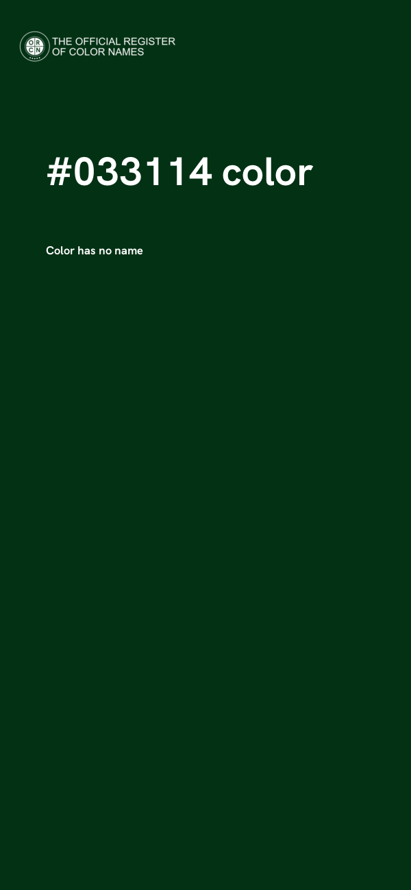 #033114 color image