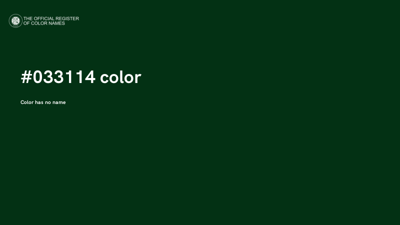 #033114 color image
