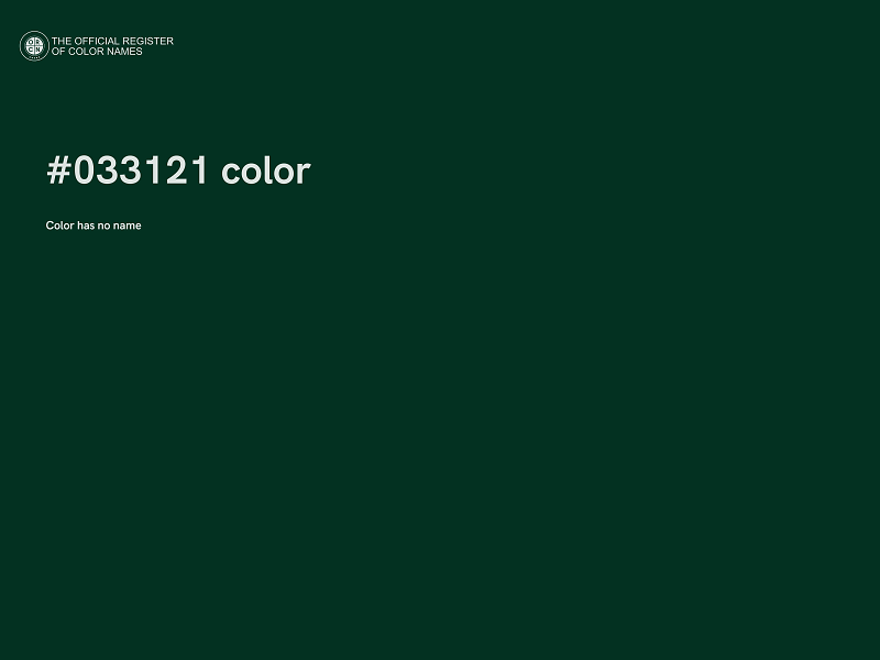 #033121 color image