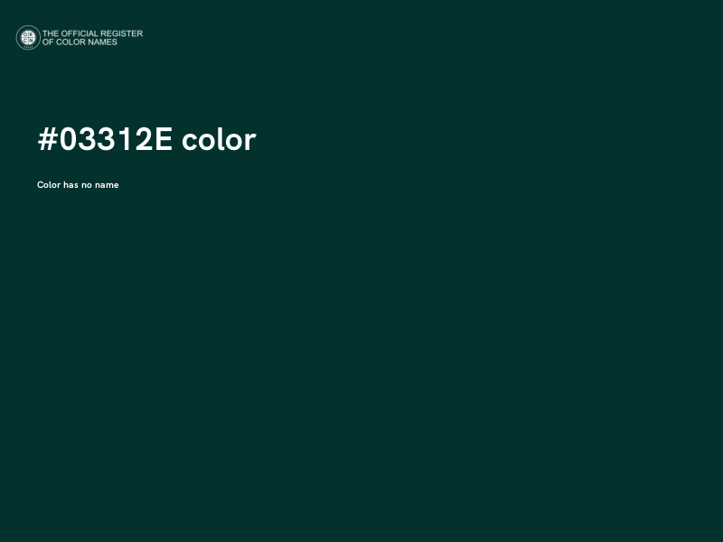 #03312E color image
