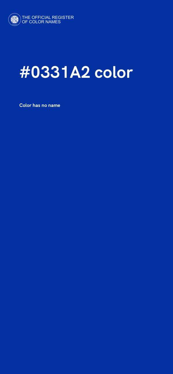 #0331A2 color image
