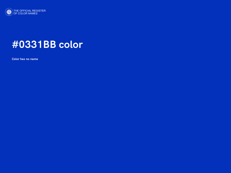 #0331BB color image