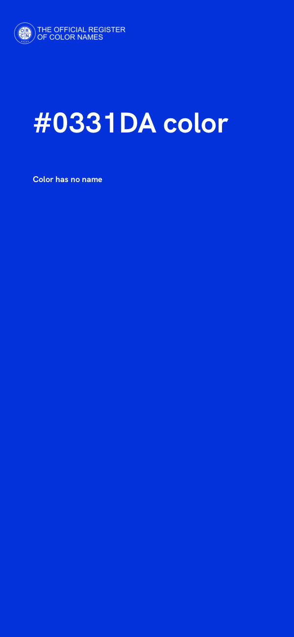#0331DA color image