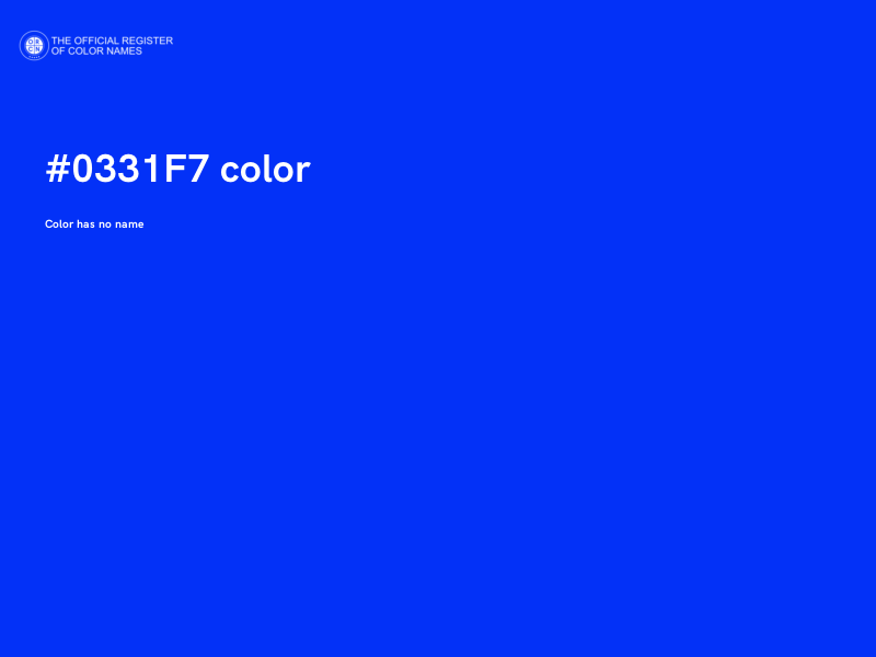 #0331F7 color image
