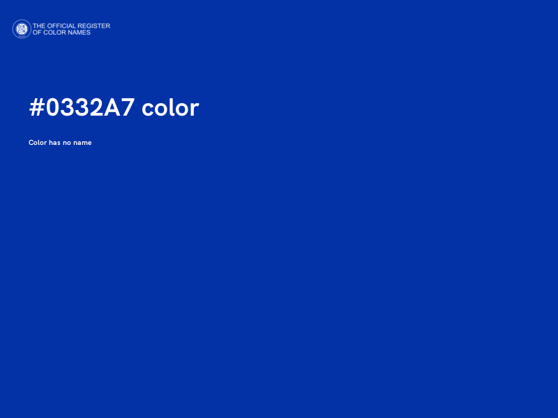 #0332A7 color image