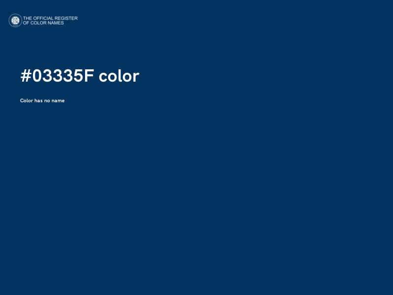 #03335F color image