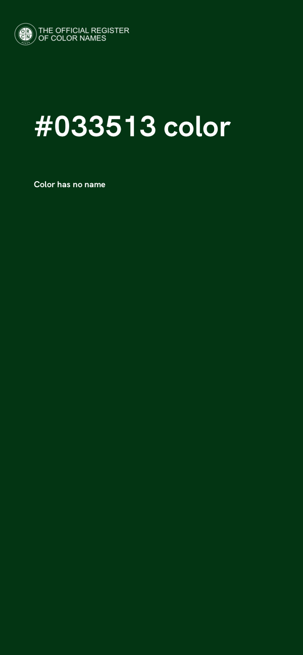 #033513 color image