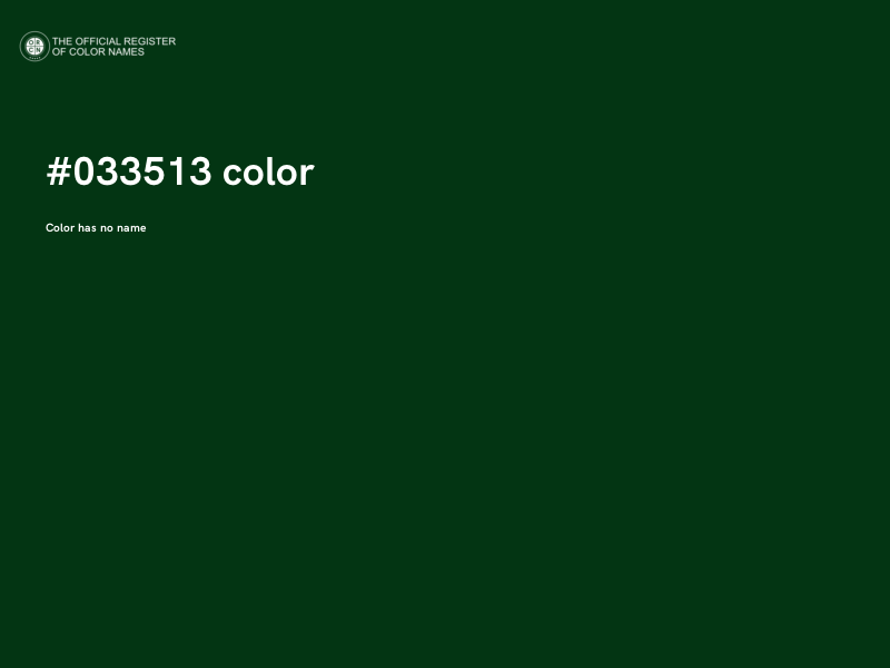 #033513 color image