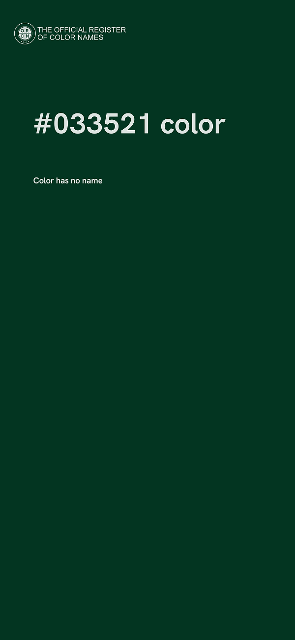 #033521 color image