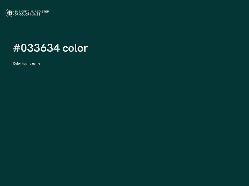 #033634 color image