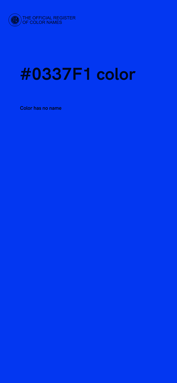 #0337F1 color image
