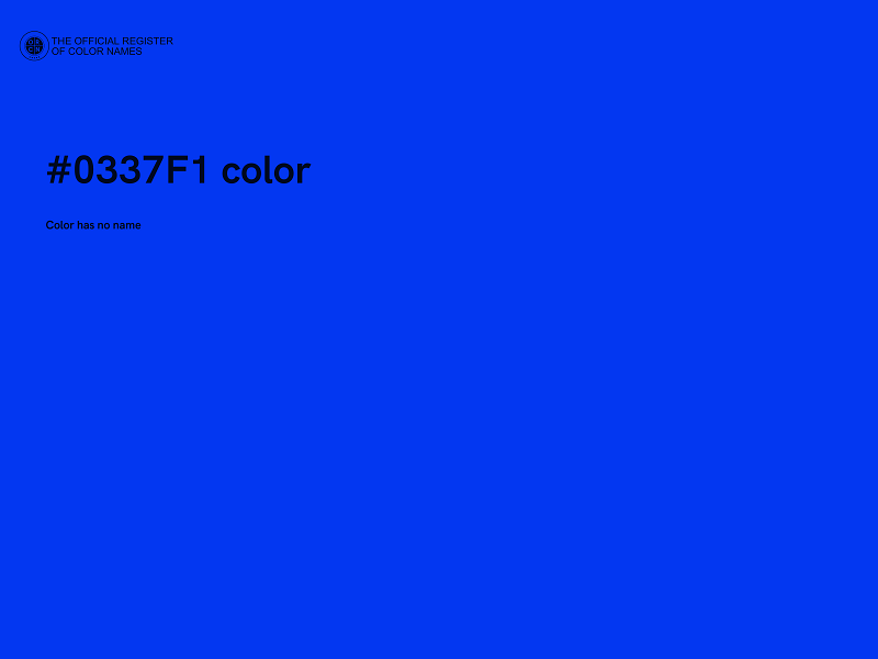 #0337F1 color image