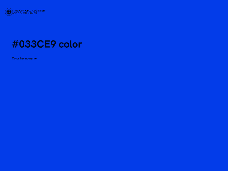 #033CE9 color image