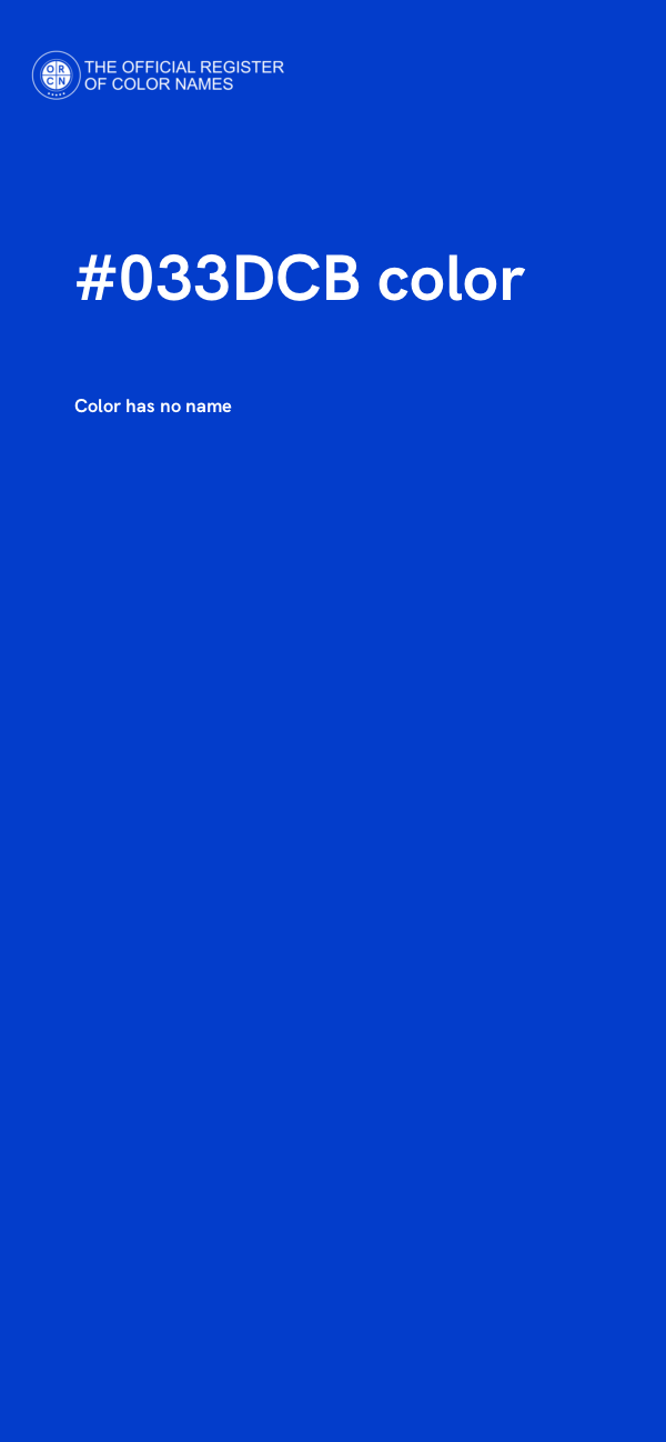 #033DCB color image