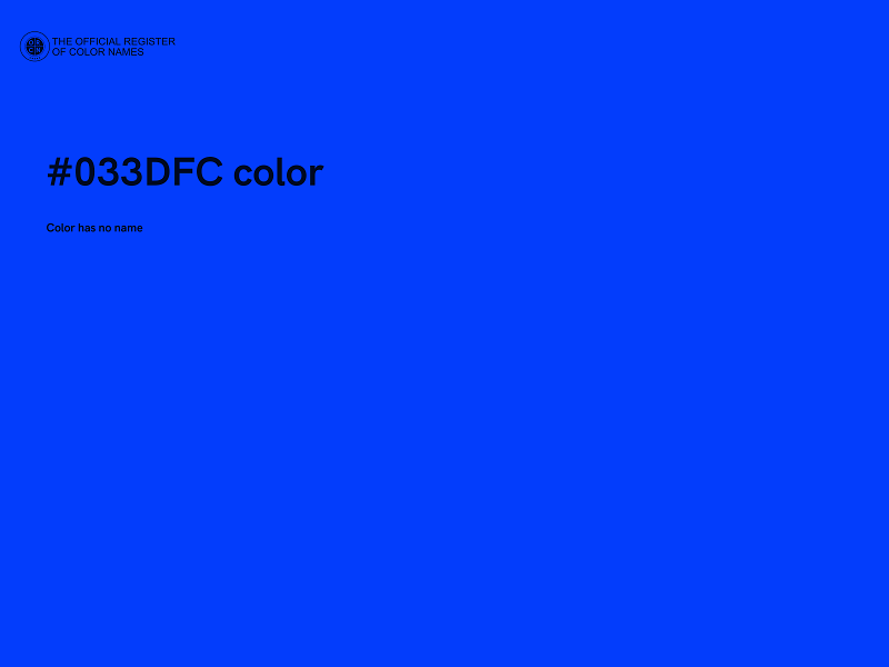 #033DFC color image