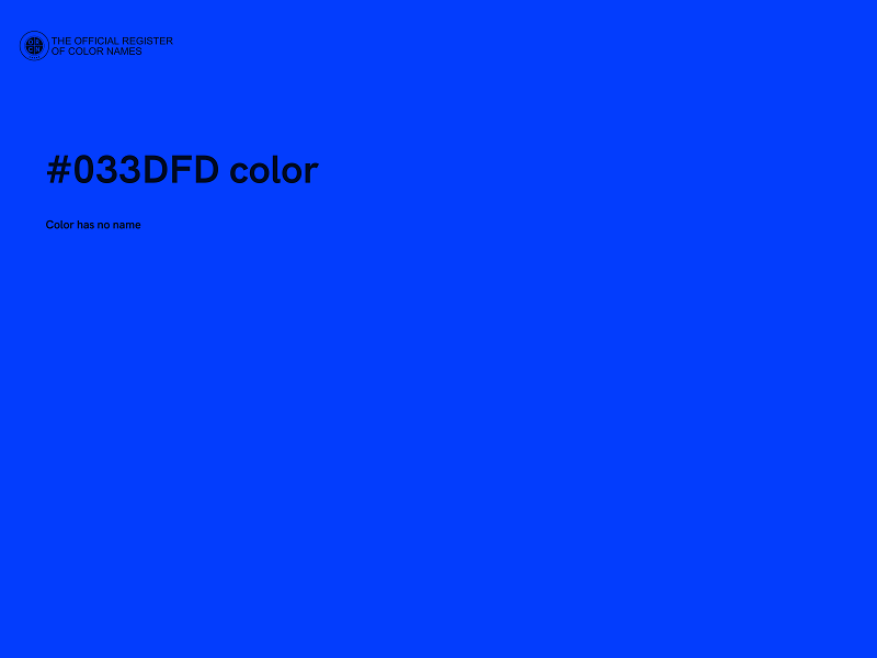 #033DFD color image