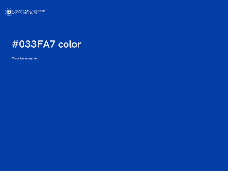 #033FA7 color image