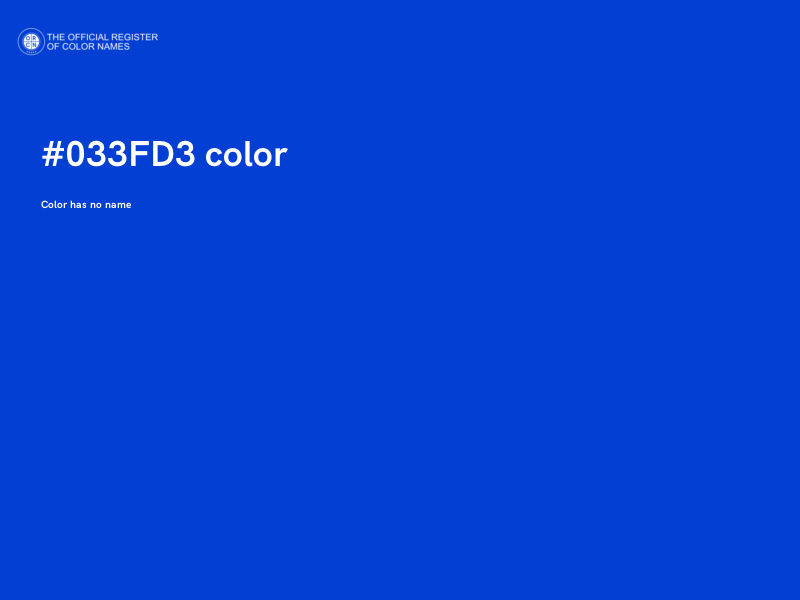 #033FD3 color image