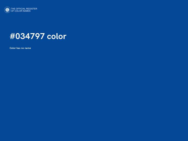 #034797 color image