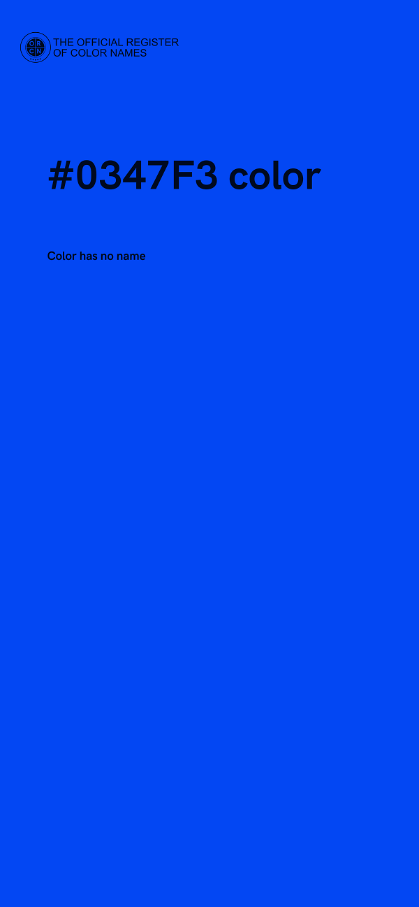 #0347F3 color image