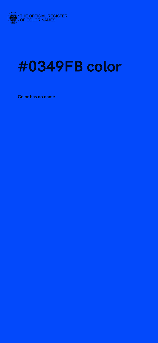 #0349FB color image