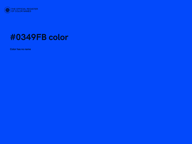 #0349FB color image