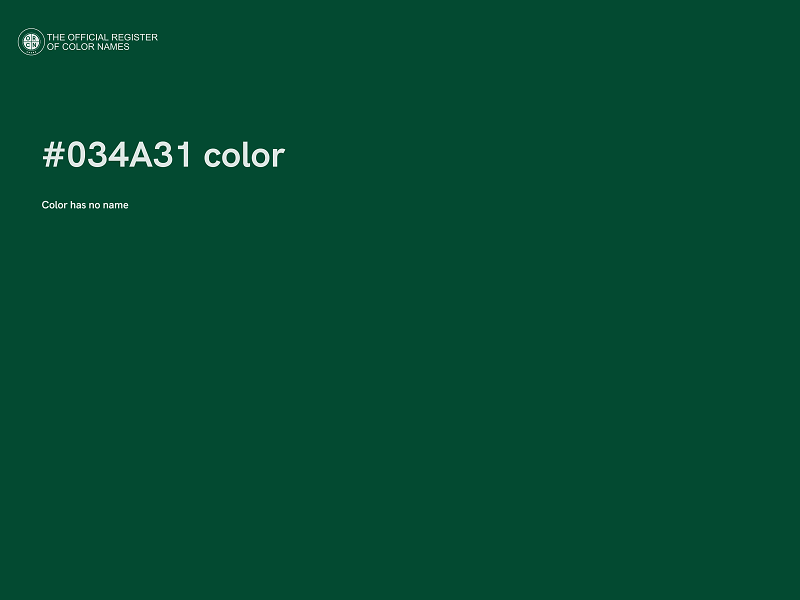 #034A31 color image