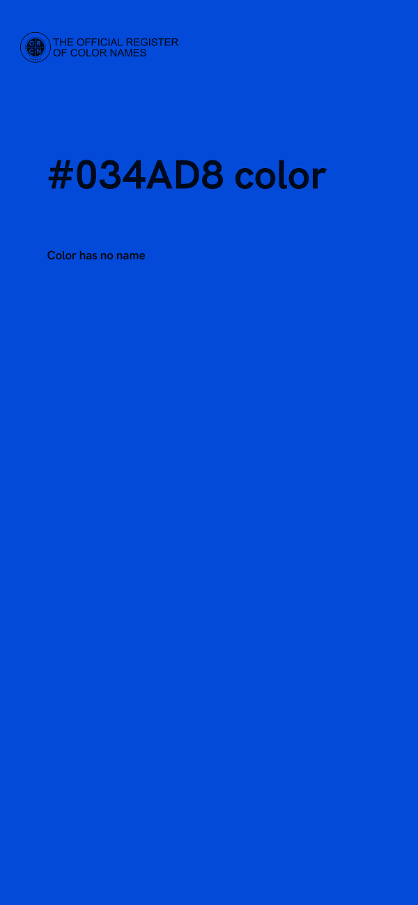 #034AD8 color image