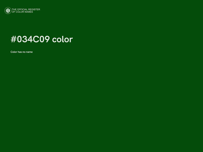 #034C09 color image