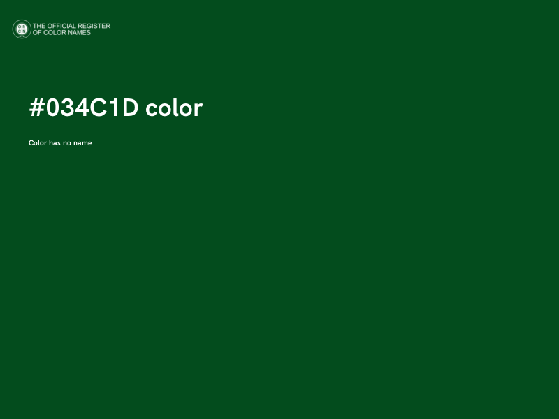 #034C1D color image