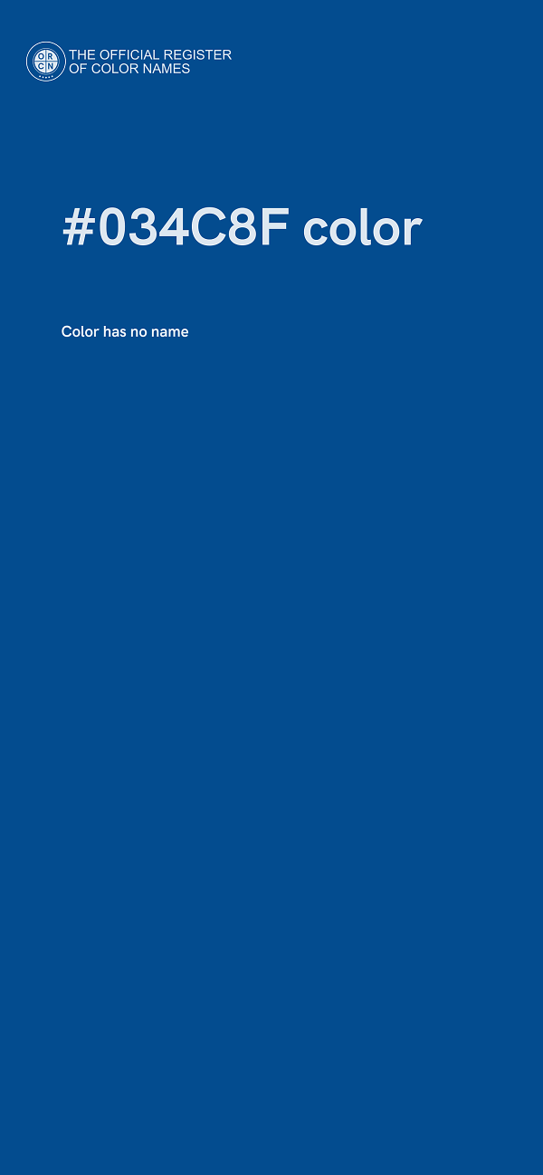 #034C8F color image