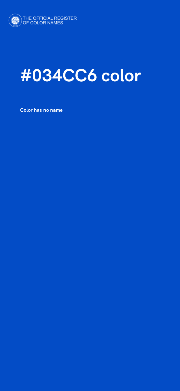 #034CC6 color image